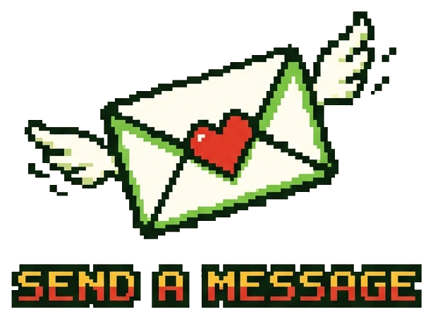 A winged envelope: send a message